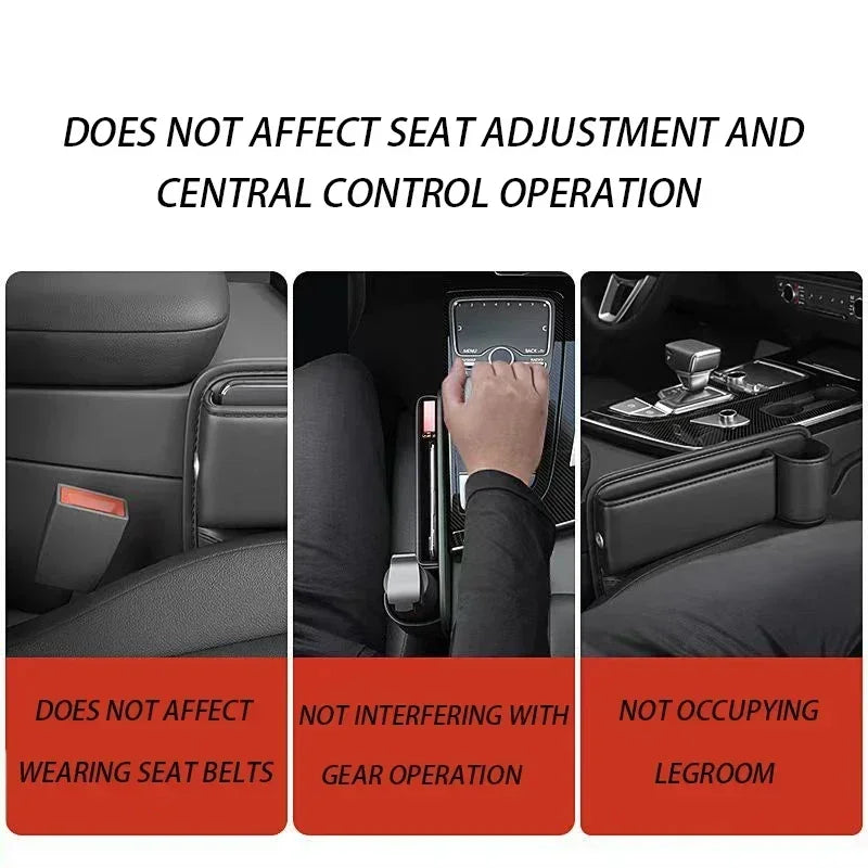 Leather Car Seat Gap Organizer