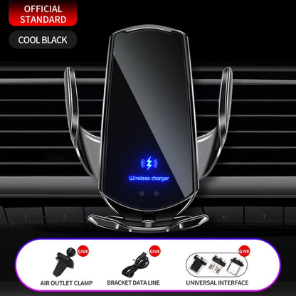 Automatic 30W Car Wireless Charger for Iphone 15 14 13 12 11 Samsung S23 S22 S21 Magnetic USB Infrared Sensor Phone Holder Mount