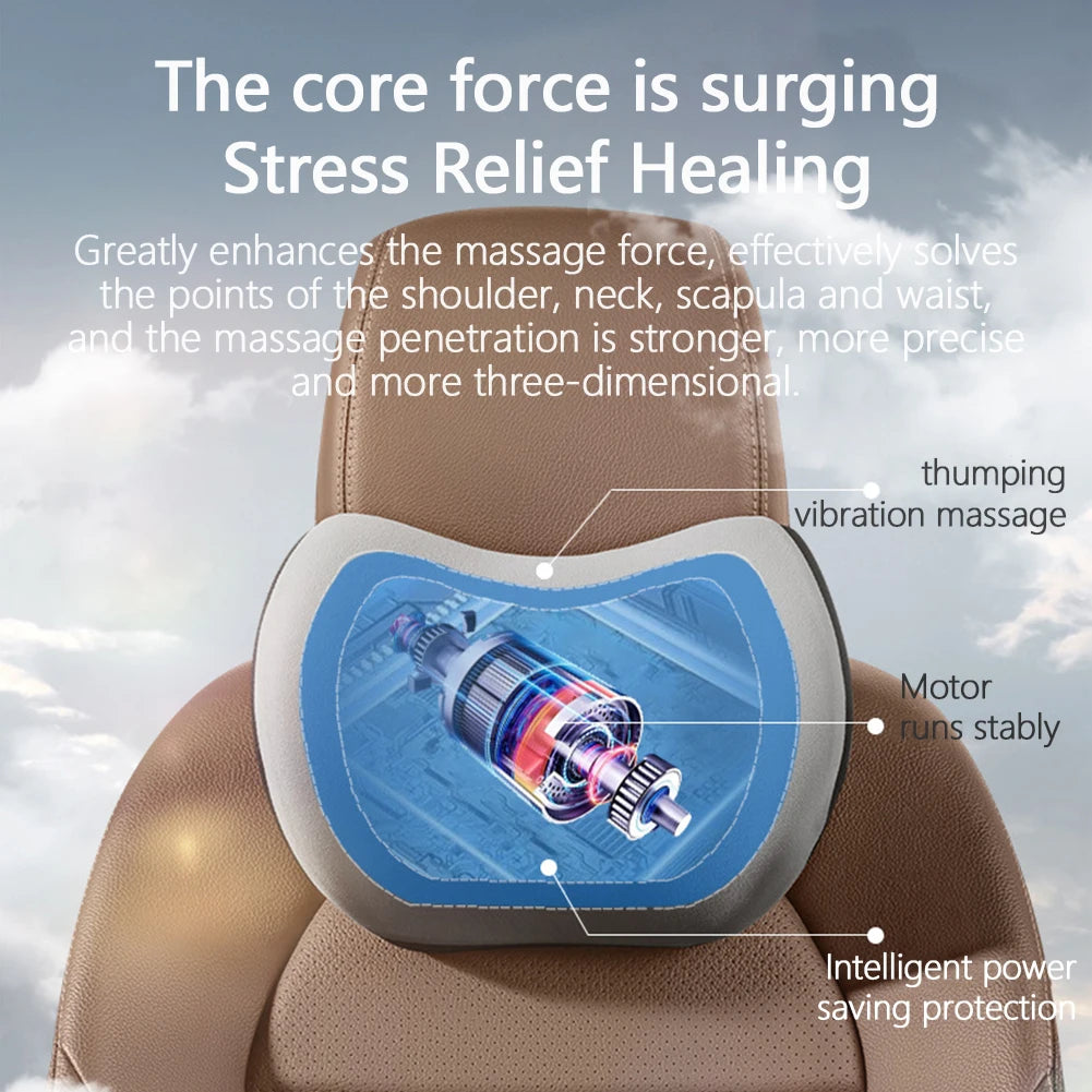 Car Headrest & Lumbar Support Massager